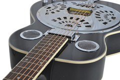 Electro-Acoustic Resonator Guitar Black Br 